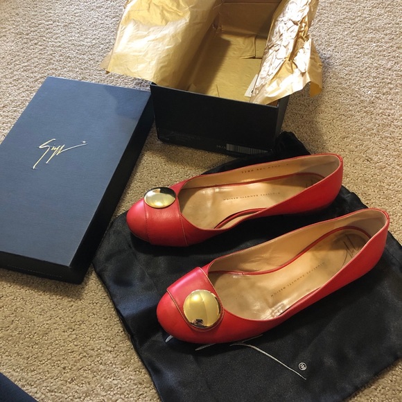 Giuseppe Zanotti red ballet flats - Picture 2 of 11